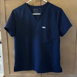 Figs Catarina one pocket V-Neck Scrub Top navy blue